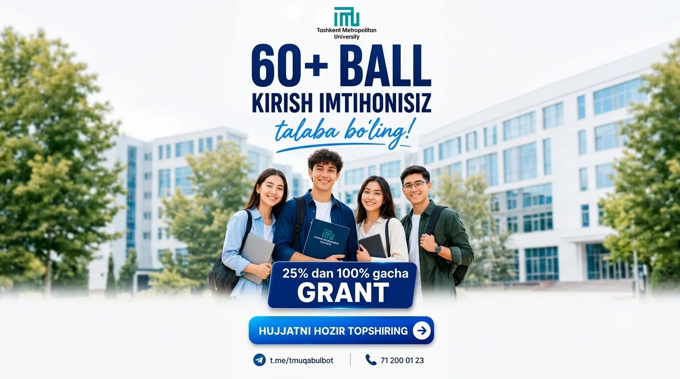 BMBA 60+? Skip the Entrance Exam — Here's Your Fast Track Into Tashkent Metropolitan University