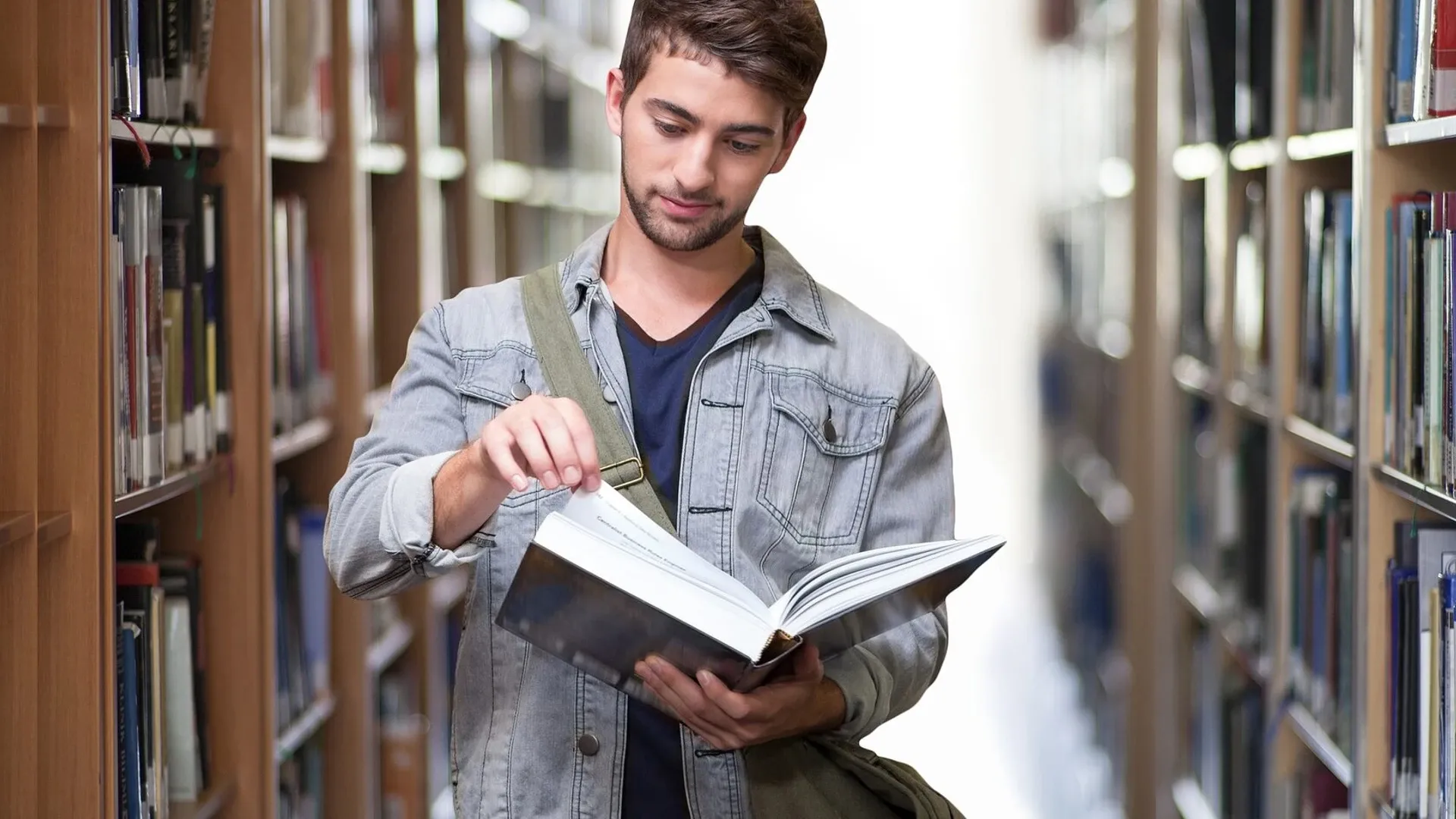 Student with book