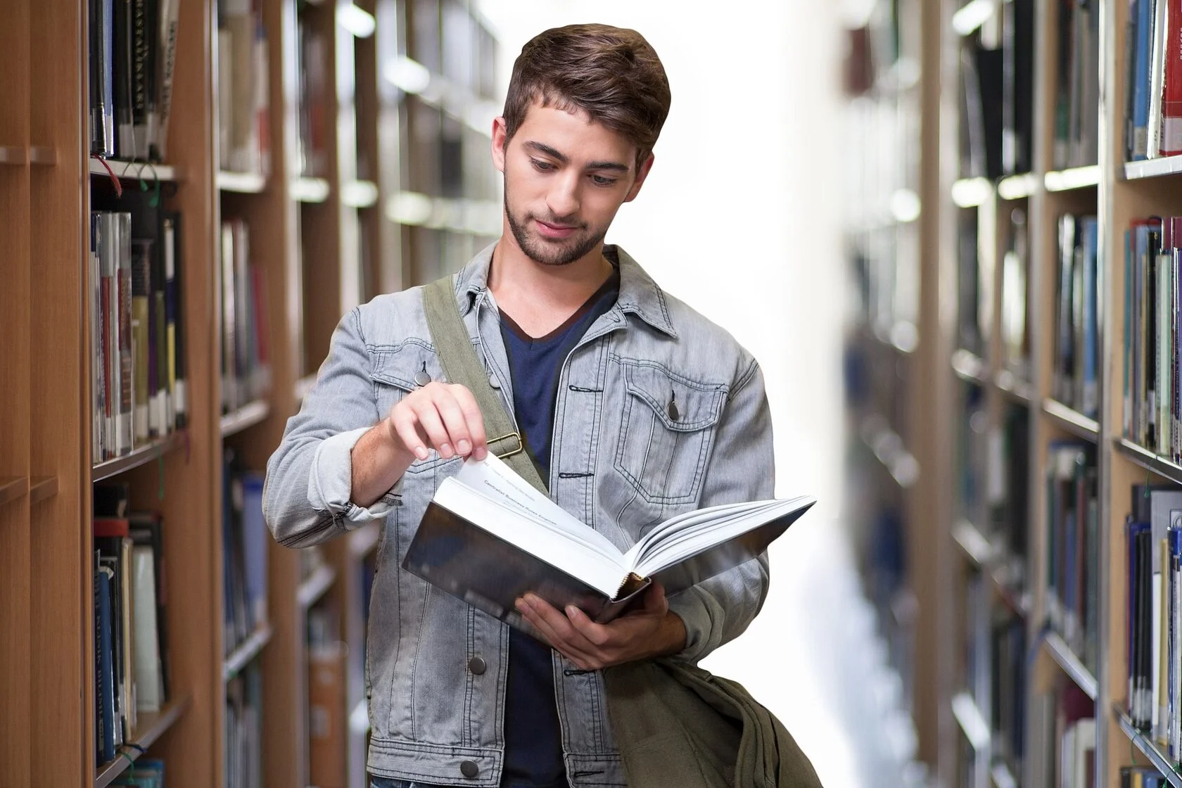 Student with book