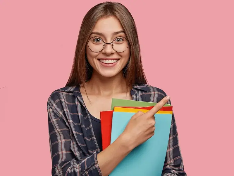 Woman student smiling